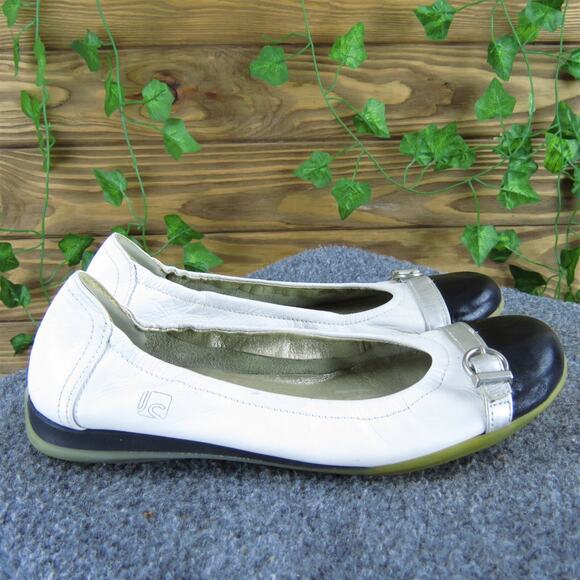 Jose Saenz Women's Ballet White Leather Sz 37 Medium Used 2025 - Picture 3 of 6